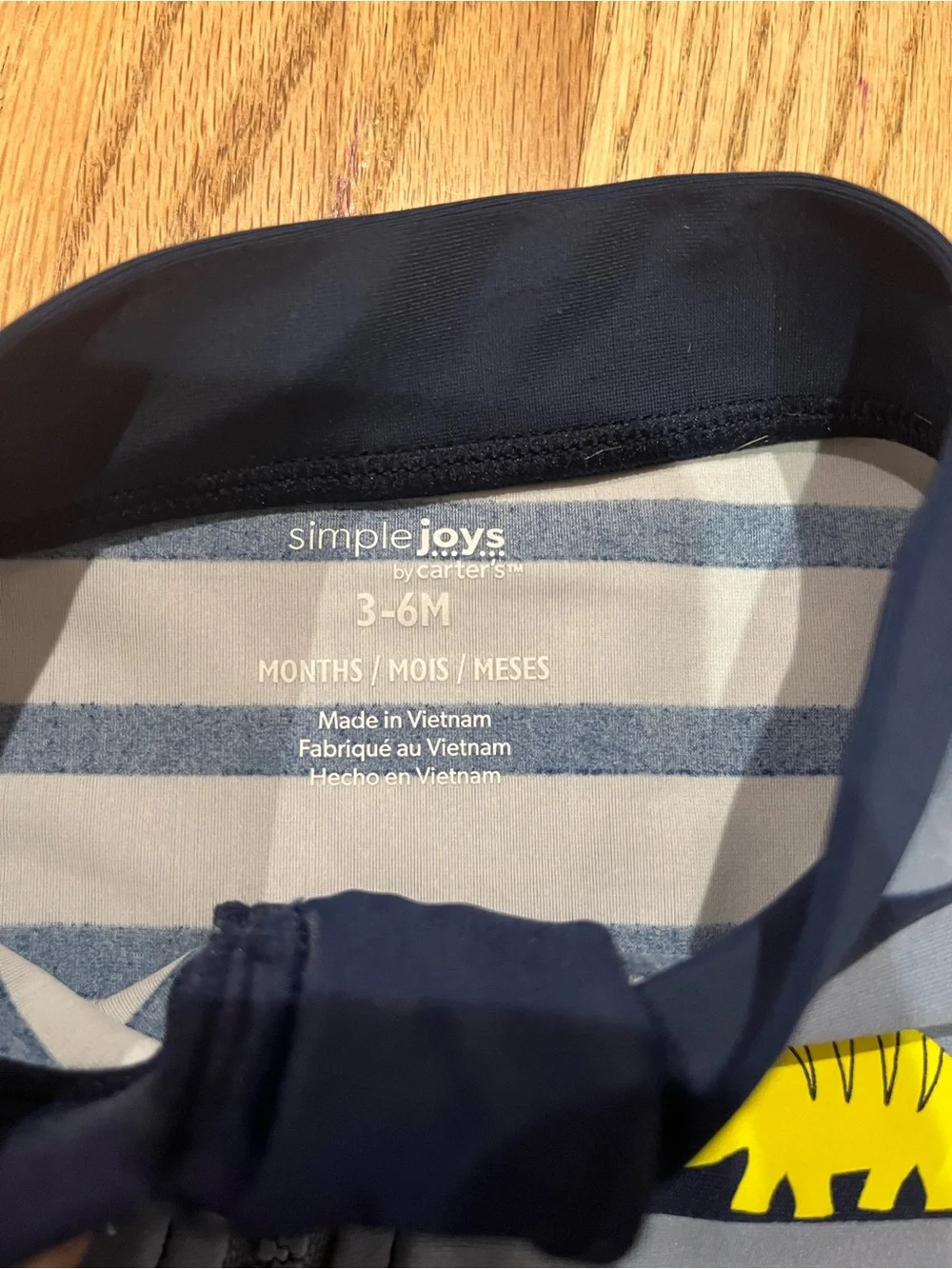 Carter's simplejoys Navy & Blue Striped & Ocean Print Swim Rompers - 2-Pack